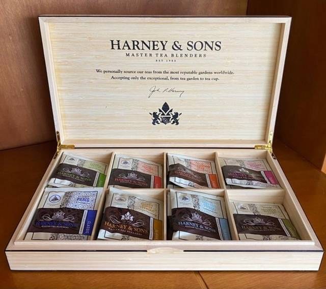 Caja de servicio de té en bambú de Harney & Sons